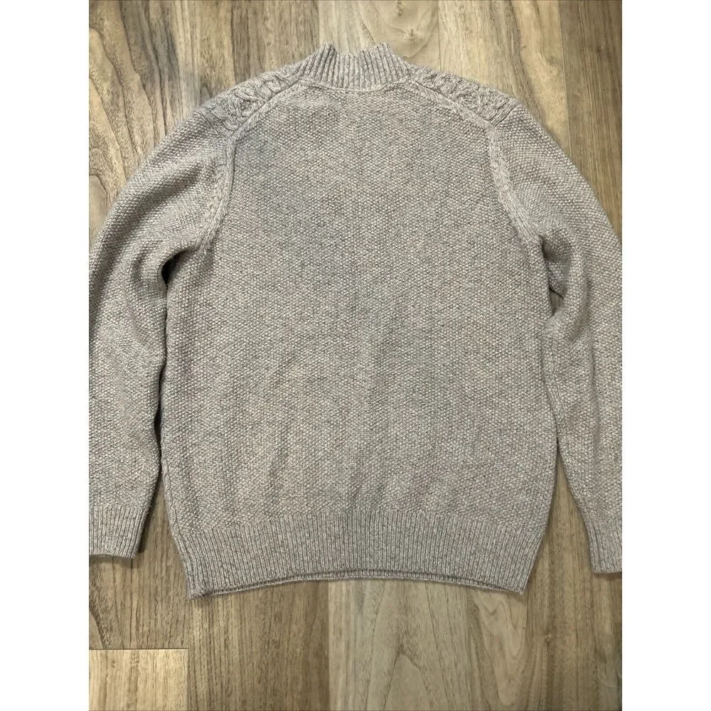 Joseph Abboud Wool Blend Sweater Cable‎ Knit Shawl Collar Pullover Size XL